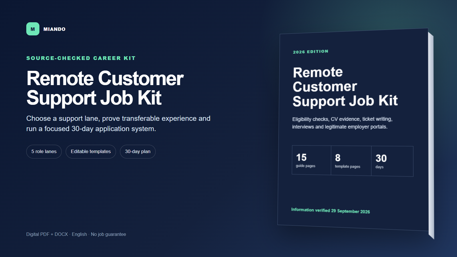 Remote Customer Support Job Kit preview